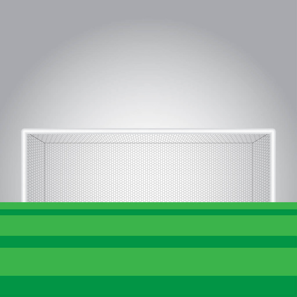 Soccer goal and soccer filed vector illustration - Vector, Image