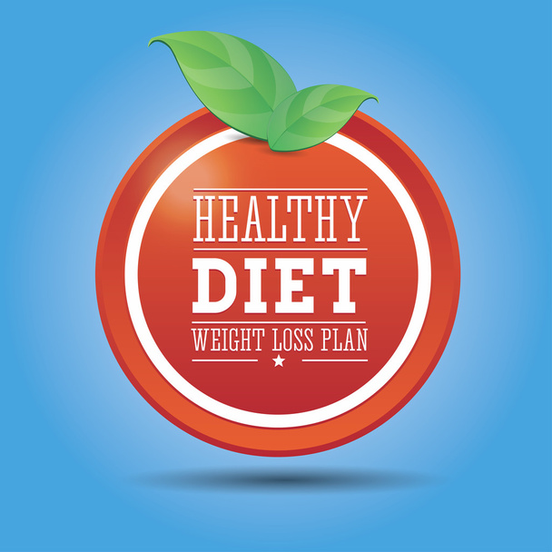 Weight loss plan diet - Vector, Image