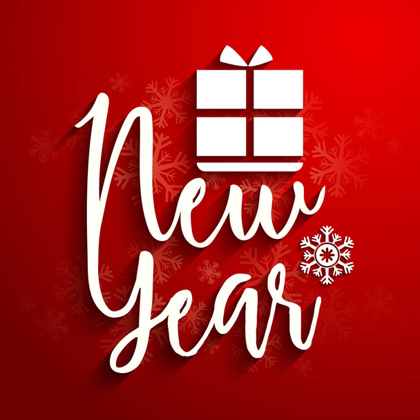 Stylish Text for New Year celebration. - Vector, Imagen