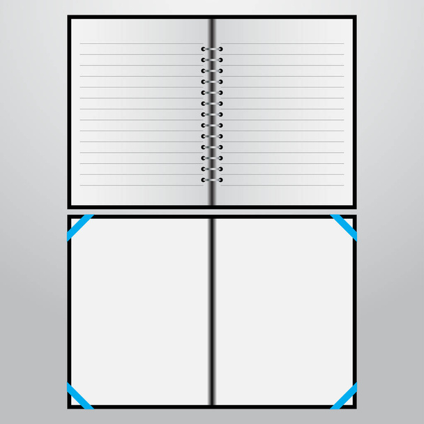 空白のノートブックのベクトル図 - ベクター画像