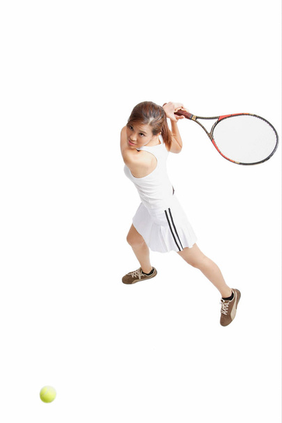 woman holding tennis racket - Foto, Imagen