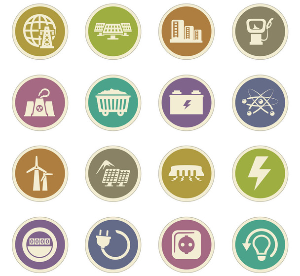 Conjunto de iconos de la industria del combustible BIO
 - Vector, imagen