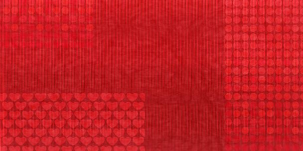 Valentine's Heart Japanese paper background - Vektör, Görsel