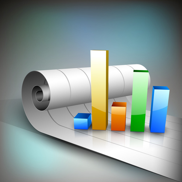 Abstract 3D statistics background, Business concept. EPS 10. - Vettoriali, immagini