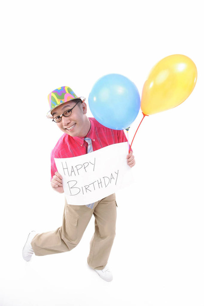 Man with party hat  - Foto, afbeelding