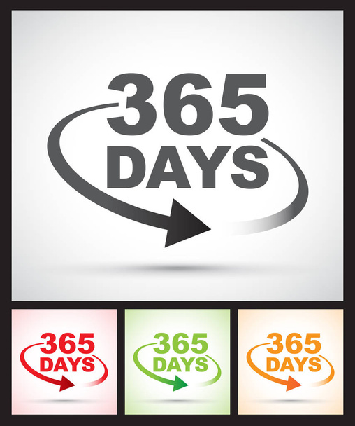 365 μέρες το χρόνο όλο το εικοσιτετράωρο  - Διάνυσμα, εικόνα