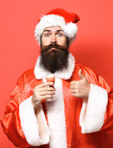 handsome bearded santa claus man - 写真・画像