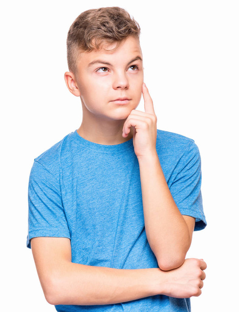 Emotional portrait of teen boy - Φωτογραφία, εικόνα