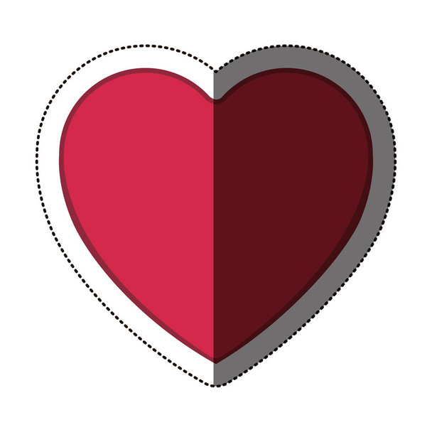 Diseño de forma de corazón aislado
 - Vector, Imagen