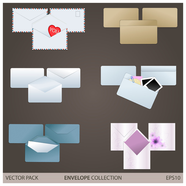 Envelope collection - Vector, Image