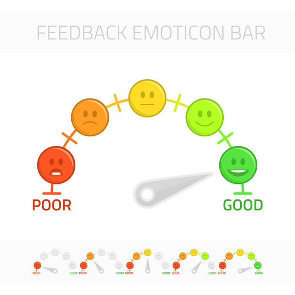Feedback emoticon bar. - Vector, Image