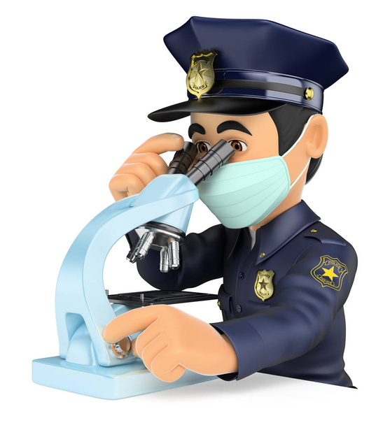 3D policji naukowej analizie kryminalistycznej z witrynitu - Zdjęcie, obraz