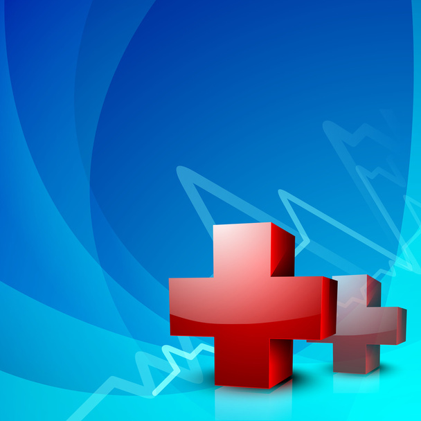 Abstract medical background with 3D caduceus medical symbol. EPS - Вектор,изображение