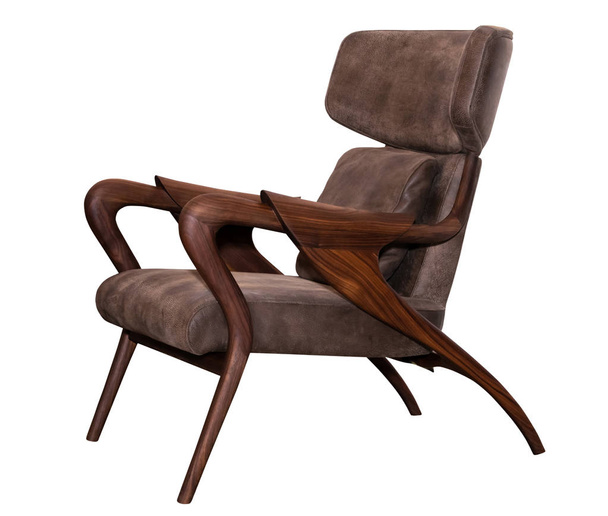 Leather brown chair - Fotó, kép