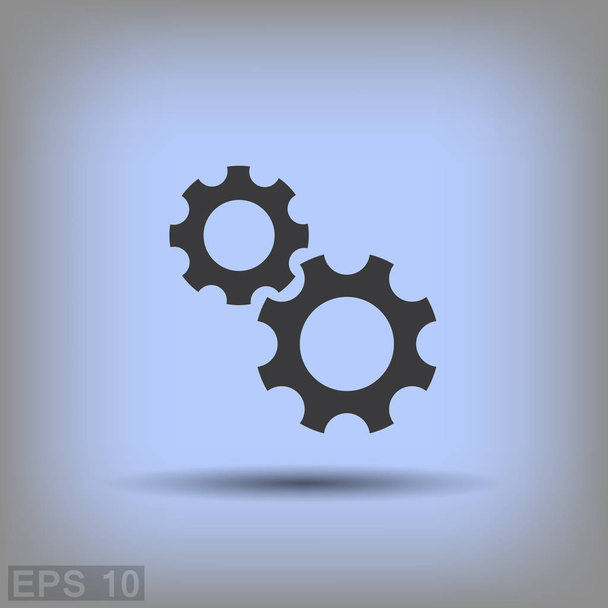 Pictograph of gear icon - Vector, Image