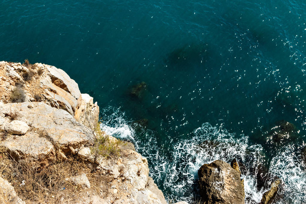 Coast cliff from above. - Foto, imagen