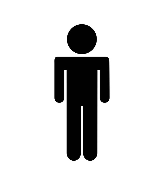 ember sziluettje elszigetelt ikon - Vektor, kép