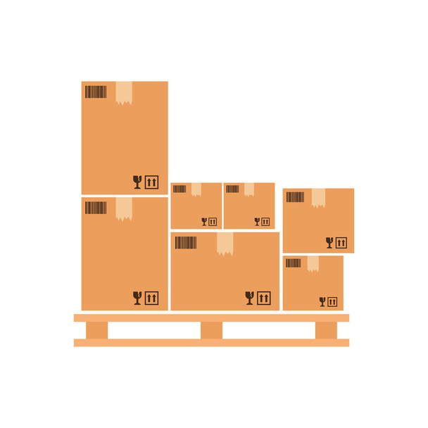 Delivery box shipping - Vector, Image