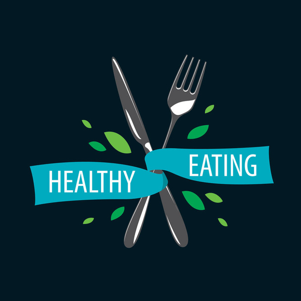 vektor logo az egészséges táplálkozás - Vektor, kép
