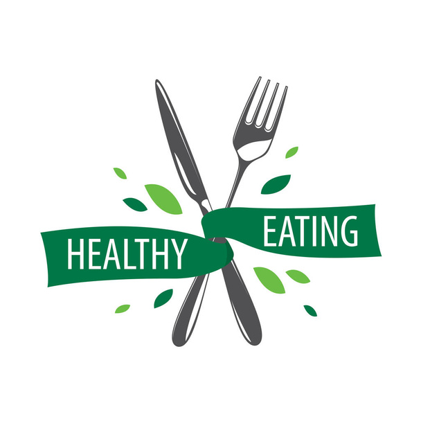 vector logo healthy eating - Vettoriali, immagini