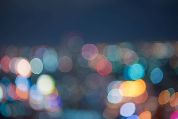 Абстрактный размытый боке на фоне ночного города
 - Фото, изображение