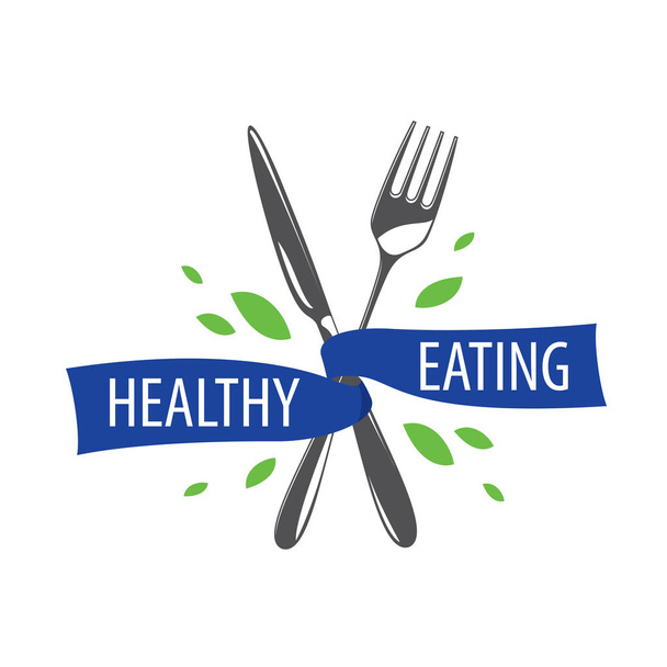 векторный логотип здорового питания
 - Вектор,изображение
