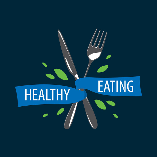 vector logo gezond eten - Vector, afbeelding