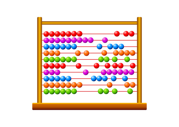 Abacus em fundo branco
 - Vetor, Imagem