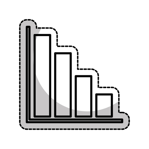 bars statistics isolated icon - Vector, Image