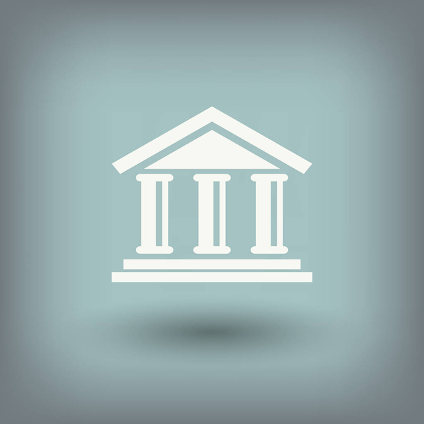 Bank building icon - Vector, afbeelding
