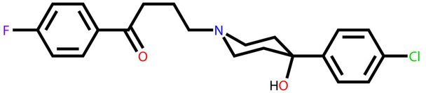 Fórmula estructural de haloperidol antipsicótico
 - Vector, Imagen
