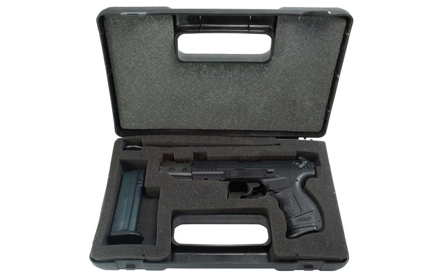 Gun in case on white background - Photo, Image