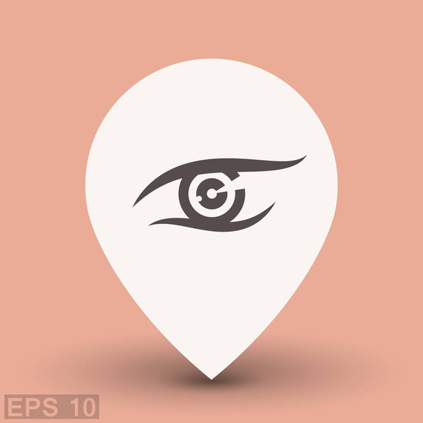 simple eye icon - Διάνυσμα, εικόνα