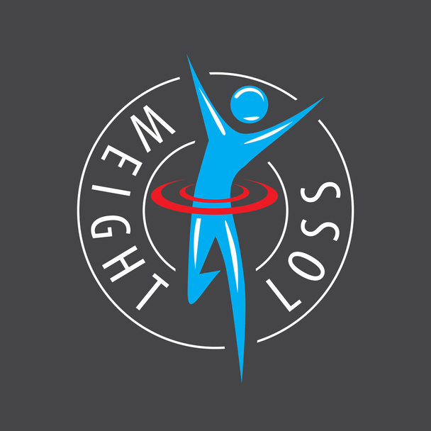 векторный логотип бегущего человека для потери веса
 - Вектор,изображение