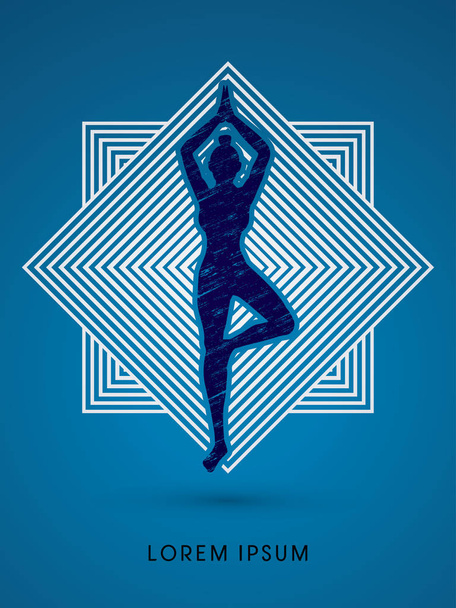Yoga standing pose - Vektor, Bild