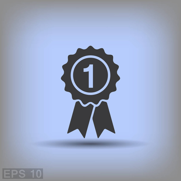 Pictograph of first place award - Vector, afbeelding
