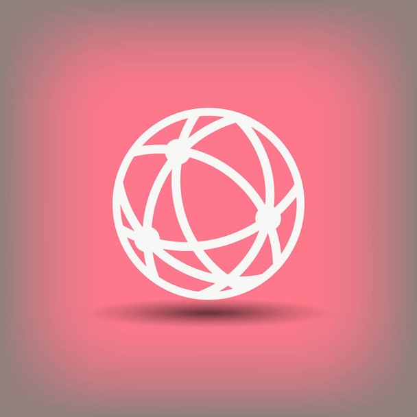 Simple globe icon - Vektor, obrázek