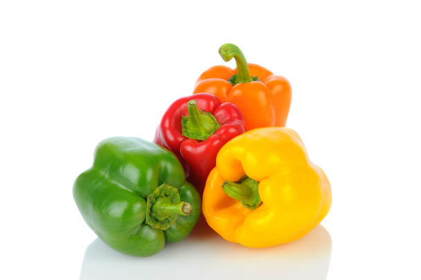 Bell Peppers on White - Photo, image