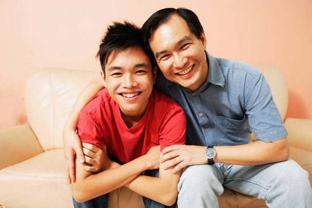 portrait of Father and son - 写真・画像