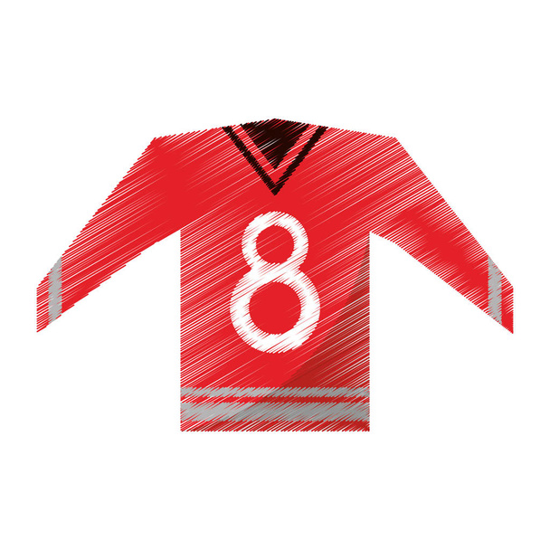 barevný červený kanadský dres hokejové lední grafika - Vektor, obrázek