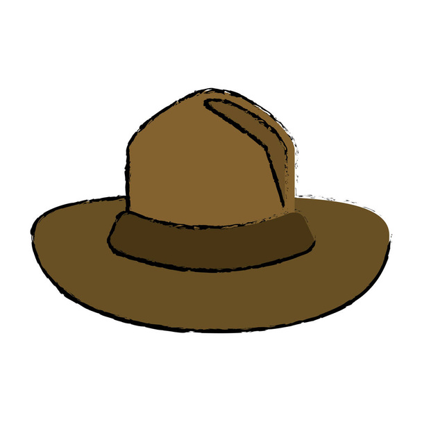 colored canadian hat mounted policeman design - Vector, Image