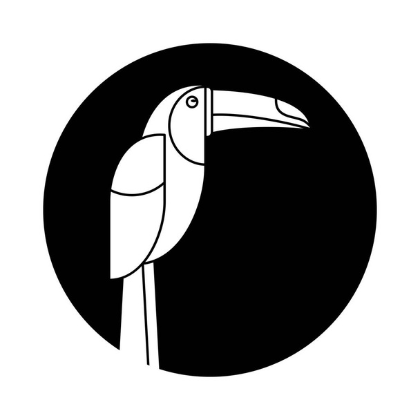 brazylijski toucan ptaków natura piktogram - Wektor, obraz