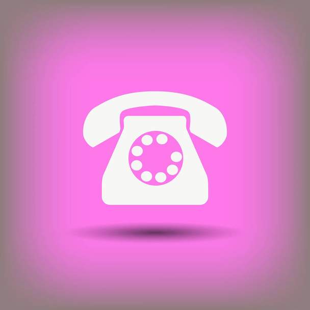 Old telephone icon - Vector, afbeelding