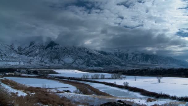 Χειμώνα χωράφια Time-lapse - Πλάνα, βίντεο