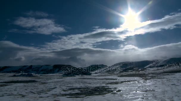 Ηλιόλουστο Ουαϊόμινγκ χειμώνα Time-lapse - Πλάνα, βίντεο