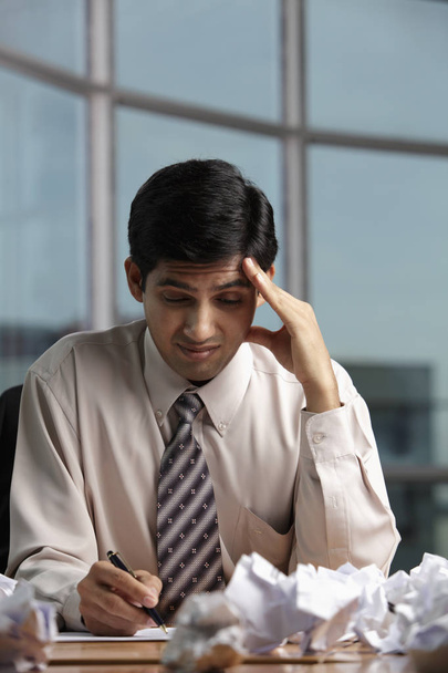Indian man stressed at work - Photo, Image