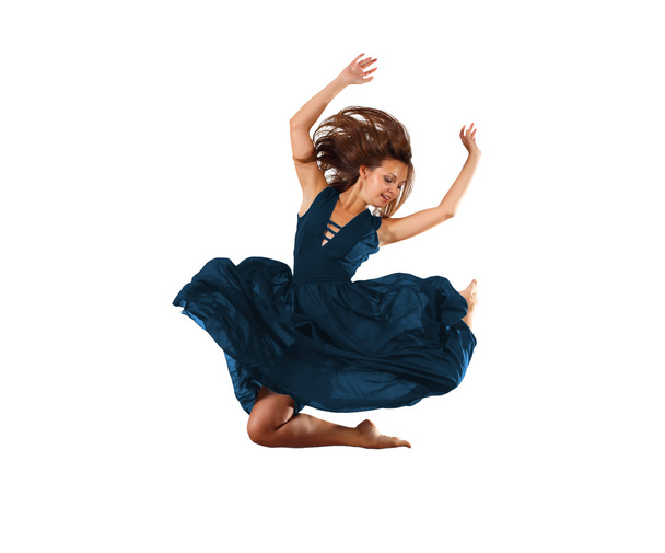 mladá žena tanečnice skákání - Fotografie, Obrázek