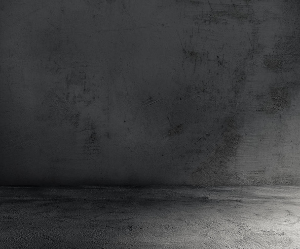 Grungy kamer met betonnen wand - Foto, afbeelding