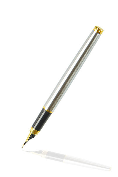 Tükenmez kalem ile altın tüy - Fotoğraf, Görsel