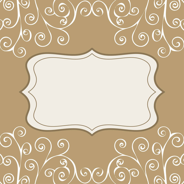 Decorative vintage pattern text background. - Vector, Imagen